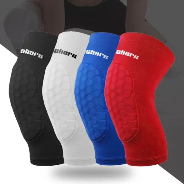 Genouillères de Compression pour Crossfit et Cyclisme avec Protection en Nid d'Abeille
