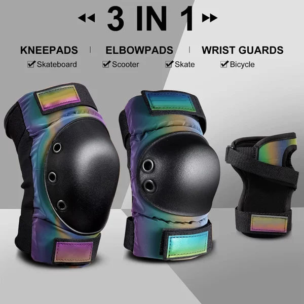 Ensemble de Protection Arc-en-ciel GOMOREON A02518 : Sécurité et Style pour Tous les Sports – Image 2