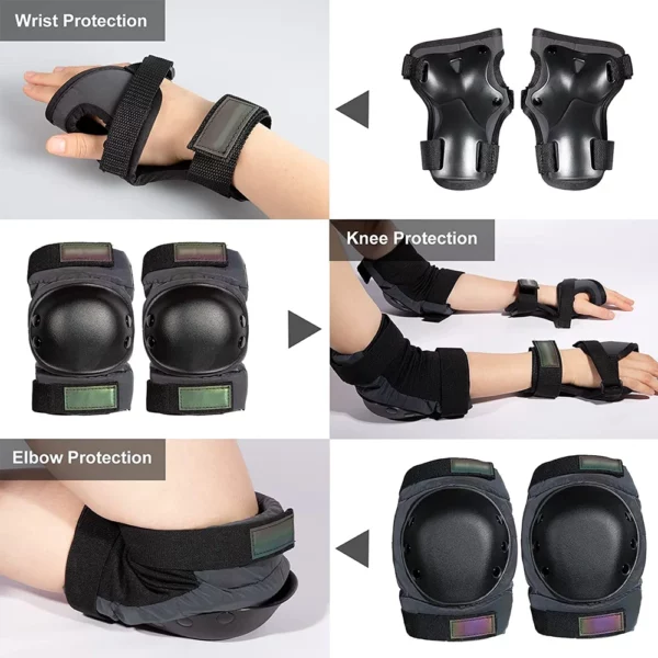Ensemble de Protection Arc-en-ciel GOMOREON A02518 : Sécurité et Style pour Tous les Sports – Image 3