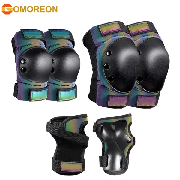 Ensemble de Protection Arc-en-ciel GOMOREON A02518 : Sécurité et Style pour Tous les Sports