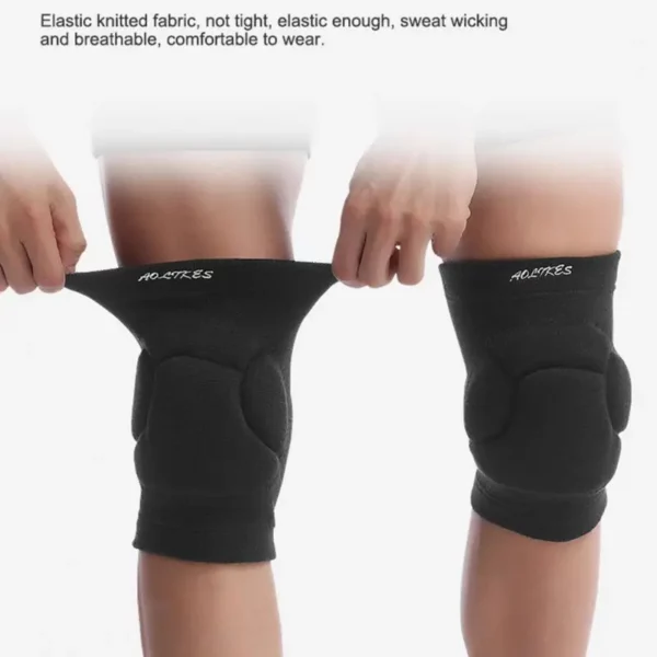 Genouillères Sportives Antichoc pour Hommes et Femmes - Protection Épaisse pour Volleyball, Danse Hip-hop et Ski – Image 4