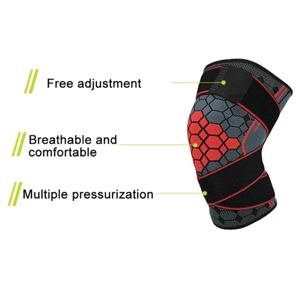 Bandage de Genou Élastique et Manchon de Compression pour le Sport – Image 2