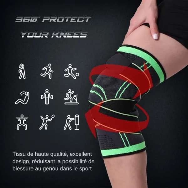 Genouillère Pressurisée Élastique pour Sportifs – Image 4