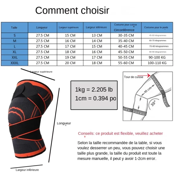 Genouillère Pressurisée Élastique pour Sportifs – Image 6